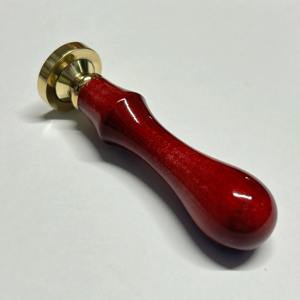 Poinçon à cire à cacheter en laiton élégant, rond de 25 mm, avec manche en bois d'érable, multi-usages, pour loisirs créatifs - Product Image 2