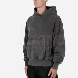 Sudaderas con Capucha de Corte Regular, Lavado Ácido, Color Sólido, con Logotipo Personalizado, Súper Suaves, de Invierno, 100% Algodón, Forro Polar Transpirable, Hechas en Pakistán - Product Image 4