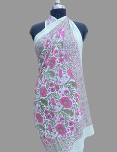 Paréo de plage imprimé à la main, motif floral unique, 100 % coton doux, écologique, respirant, grande taille, vente en gros, 1 pièce - Product Image 5