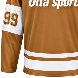 Camiseta Deportiva de Hockey sobre Hielo para Hombre, Color Marrón Camel, Manga Larga, Poliéster, para Entrenamiento y Partidos - Product Image 5