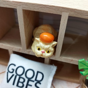 Figurine de chat miniature en PVC Kawaii, jouet orange, accessoire miniature pour maison de poupée, bricolage, pour les 14 ans et plus - Product Image 6