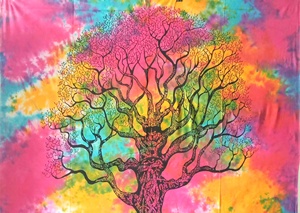 Tapisseries murales imprimées motif arbre sec, magnifiques, en coton, taille double, pour décoration de porte et de maison, plusieurs couleurs, par Indian Consigners - Product Image 3