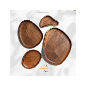 Vietchoice - Juego de 5 Bandejas de Madera de Diseño Moderno para Alimentos, Frutas y Aperitivos, No Tóxicas, Ecológicas, Duraderas, de Forma Rectangular, para Fiestas - Product Image 4