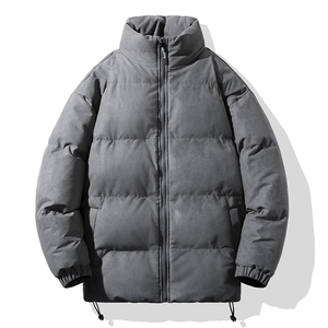 Outdoor High Street Hooded Stand Collar Canvas Puffer Jacket Winter Warm Cotton Filled Anti-Bacterial Front Logo <b>Men</b> - Product Image 2