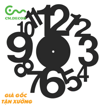 Large LED Desk Decorative Wall Clock TDH009- Design Single Face Minimalist Style 35cm Bedroom Display LUMINOVA Cmdecor