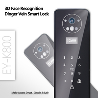 Serrure de porte intelligente 3D avec reconnaissance faciale et empreinte digitale, contrôle à distance Tuya Cloud WiFi, sonnette numérique, accès par carte-clé et mot de passe en aluminium