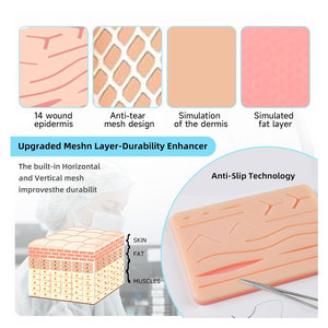Suture Practice Kit for Medical Students with Realistic Silicone Suturing <b>Pad</b>, Surgical Wound Closure Training Toolkit <b>Nursing</b> - Product Image 5