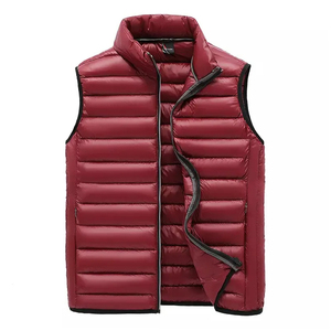 Chaleco acolchado informal de invierno para hombre con cremallera, diseño moderno, transpirable, tela personalizada, hecho en Pakistán, ¡gran oferta! - Product Image 1