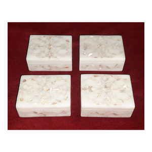 Cajas de Regalo de Joyería Rectangulares de Mármol Blanco Hechas a Mano, con Acabado Fino y Pulido Suave - Product Image 5