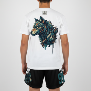 ชุดเสื้อยืดและกางเกงขาสั้นผ้าฝ้าย 100% ขนาดใหญ่พิเศษ พิมพ์ลายกราฟิกด้วยเทคนิค DTG คอกลม มีเชือกผูกเอว ทรงบ็อกซี่ - Product Image 2