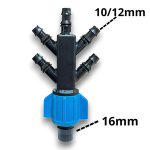 Connecteur de tuyau d'arrosage à 5 voies, raccord à barbe de 7 mm, diamètre de 16 mm, collecteur d'irrigation en plastique, installation facile - Product Image 2