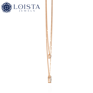 Parures de bijoux de mariée en cristal de diamant plaqué rhodium, collier et boucles d'oreilles créoles tendance pour femme - Product Image 3