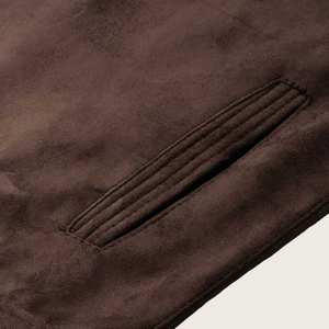 Chaqueta de Motociclista de Cuero de Gamuza para Hombre, Estilo Lujoso, Alta Calidad, Cuello Alto, Transpirable, Invierno, Gran Personalidad - Product Image 6