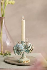 Nuevo Portavelas Metálico Creativo con Forma de Planta, Portavelas Retro de Hierro con Acabado Envejecido - Product Image 4