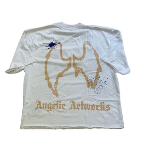 2024 printemps été Vintage lavé hommes surdimensionné t-shirts en détresse broderie 100% coton lourd lavage à l'acide T-Shirt - Product Image 6