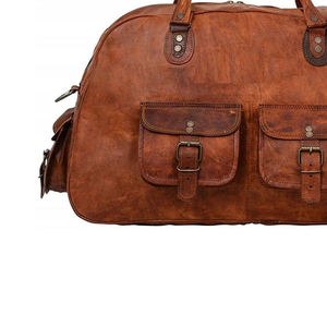 Nouveau sac de voyage en cuir Crazy Horse personnalisé, grande capacité, sac de sport portable pour hommes, sac de voyage en cuir véritable pour courtes distances - Product Image 6