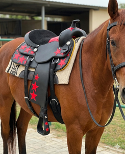 Western Barrel Synthetic Light <b>Weight</b> Horse Saddle Best For Comfortable Horse Ridding Equestrian Equine Products - Product Image 6