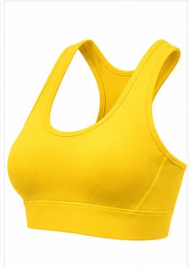 Soutien-gorge de sport pour femme respirant et extensible, idéal pour le yoga, le fitness, la course et l'entraînement, haut court sans couture avec logo, faible MOQ, maintien optimal - Product Image 3