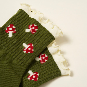 <b>Custom</b> Logo Ruffle Crew <b>Grip</b> Yoga <b>Socks</b> Knitted Cotton Pilates Non Slip Practice <b>Socks</b> - Product Image 3