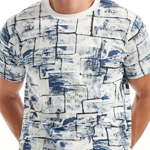 Camiseta Tie Dye Estampada Personalizada para Hombre, Tela Suave al Tacto, Estilo Urbano Moderno, Camiseta Casual de Manga Corta - Product Image 6