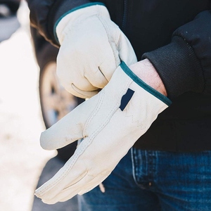 Cold Weather Premium Cowhide Grain Leather <b>Driver</b> <b>Gloves</b> With Red Fleece Lining Heavy Duty Industrial Work Protection <b>Gloves</b> - Product Image 4