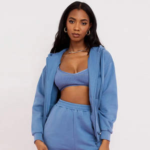 Ensemble de survêtement à capuche 2 pièces avec fermeture éclair pour femmes, veste à manches longues, pantalons de survêtement imprimés Technics Direct Fabricants de vêtements - Product Image 4