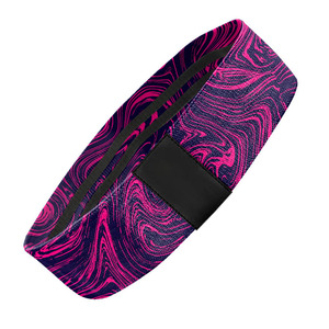 Bande de Résistance Hanche en Tissu Gris Durable Antidérapante – Bande de Fitness Robuste avec Bordure Néon pour Squats et Entraînement en Salle de Sport - Product Image 6