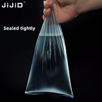 JIJID Pochettes personnalisées longues, étroites et plates pour affiches, pochettes en plastique imperméables pour rangement en tube, sacs de protection résistants à l'eau, conformes aux normes alimentaires