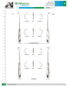 Aiguille à ligature VERITAS Deschamps de qualité supérieure, finition mate, manuelle, réutilisable, 20 cm, instrument chirurgical pour sutures - Product Image 4