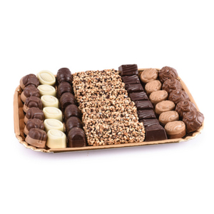 Luxury Handmade Gold Plated Metal <b>Chocolate</b> Tray Premium <b>Assorted</b> Pralines & Truffles Serving Dish For Weddings Eid And Events - Product Image 4