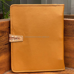 แผ่นรองเขียนเอกสารธุรกิจสำนักงานแฟ้มใส่เอกสารมีซิปโฟลเดอร์นำเสนอหนังวัว A4แฟ้มงานประชุม - Product Image 6