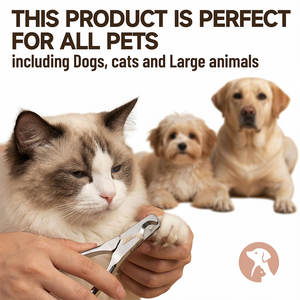 Coupe-ongles spécial pour chien en acier inoxydable, style à ressort, poignée ergonomique, instrument vétérinaire, ciseaux à ongles pour animaux, coupe-ongles pour chiens - Product Image 5