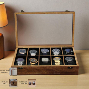 Caja de Almacenamiento de Relojes de Madera Personalizada, Organizador de Relojes de Madera para Relojes Automáticos de AYAANS - Product Image 3