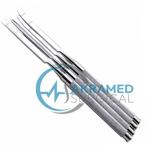Premium 4Pcs Dental Bone <b>Chisel</b> Set | Straight & <b>Curved</b> Ridge Splitting Osteotome | Stainless Steel Surgical Extraction - Product Image 3