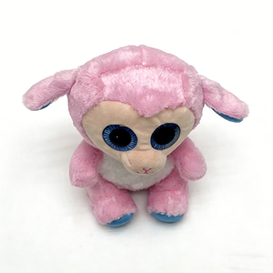 Peluche agneau de ferme rose personnalisée et adorable pour filles, jouet en peluche doux et moelleux avec patch ventre blanc - Product Image 2