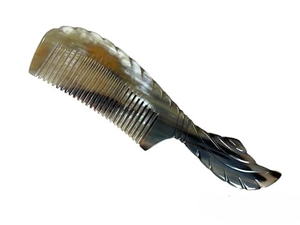 Peine de cuerno de búfalo tallado a mano, estilo animal natural, ecológico, moderno, el más vendido, al por mayor, para el crecimiento del cabello - Product Image 6
