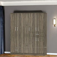 Armoire de chambre FURNIZONE de fabrication malaisienne, design moderne de haute qualité, panneaux en bois, 2 tiroirs, robuste, multicolore, grande capacité de suspension
