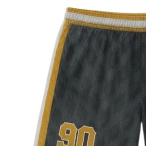 Unisex Gray Gold Lacrosse <b>Shorts</b> <b>Polyester</b> Athletic Uniform Lightweight Team Sports Wear Training Apparel - Product Image 4