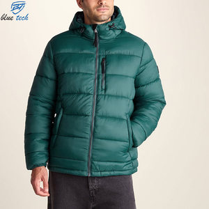 <b>Men's</b> Hooded Puffer <b>Jacket</b> <b>Lightweight</b> Quilted Winter Coat Warm Insulated Full Zip Outdoor Casual <b>Jacket</b> Custom OEM Manufacturer - Product Image 1
