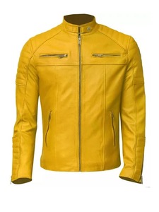 Veste en cuir écologique coupe-vent chauffante AVIREX LIMITED EDITION YELLOW ICON STREETWEAR - Product Image 1