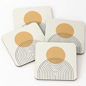 Sous-verres absorbants personnalisés en gros, tendance, tons terreux, décoratifs - Coffret cadeau écologique pour l'inauguration de la maison, sous-verres en bois - Product Image 2