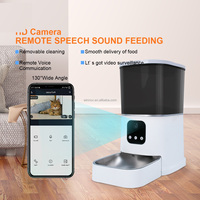 Distributeur automatique de nourriture pour animaux de compagnie intelligent 5L, écologique, avec caméra WiFi, contrôle automatique des portions programmées, bol en acier inoxydable