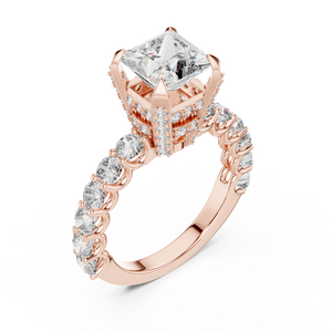 3.76ct Princess Cut Moissanite Solitaire <b>Ring</b> 925 Sterling Silver Luxury Handmade Engagement Fine Jewelry Wedding Anniversary - Product Image 3