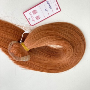 Extensions de cheveux Remy droites de luxe 22 ''nouvelle couleur #34 produit à bande à tendance chaude le plus vendu - Product Image 3