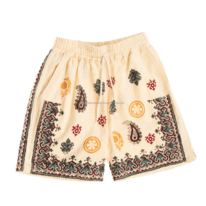 กางเกงขาสั้นวินเทจเอวกลางทรงหลวม ผ้าฝ้าย 100% ระบายอากาศ กันน้ำ แห้งเร็ว เป็นมิตรกับสิ่งแวดล้อม สำหรับผู้ชายและผู้หญิง - Product Image 6