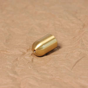 Bouton de meuble moderne en laiton massif en forme de capsule, finition or brossé, pour tiroir de cuisine, armoire et quincaillerie de mobilier - Product Image 3