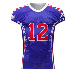 Maillot de football américain durable personnalisable avec logo d'équipe, léger, uniforme de match pour clubs - Product Image 1