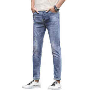 Pantalones Vaqueros de Verano para Hombre, de Algodón Elástico, Sólidos, Transpirables, Ecológicos, Modernos e Informales, Venta al Por Mayor, Exportación de Fábrica - Product Image 3