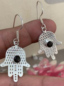 Ha Gems German Silver Gemstone Handmade Natural Stone <b>Drop</b> <b>Earrings</b> for Wedding Party For Women Jewelry June Birthstone Cutout - Product Image 2