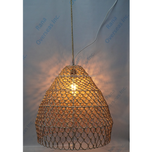 Lámpara de Techo Colgante Hecha a Mano, Moderna, Ecológica, con Alimentación de CA, de Mimbre, Ratán, Hierba Marina y Yute - Product Image 2